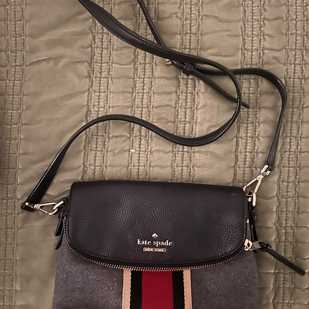 Kate Spade Black and Gray Crossbody Bag